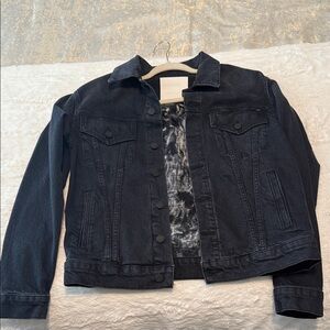 NWOT MOTHER Black Denim Jacket